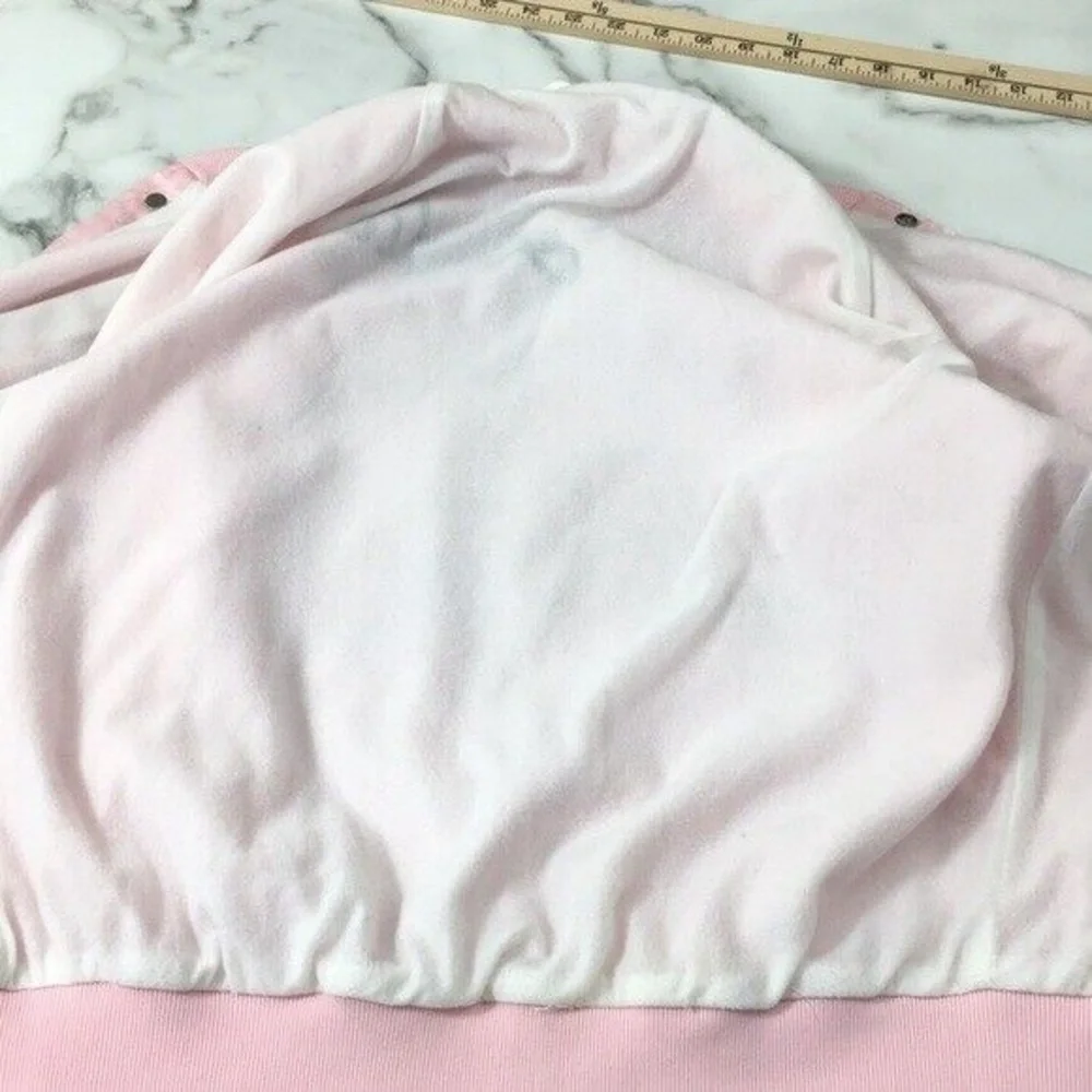 West‎ Ark USA Vintage Sue Pink Ladies Grease Button Bomber Jacket Womens Small